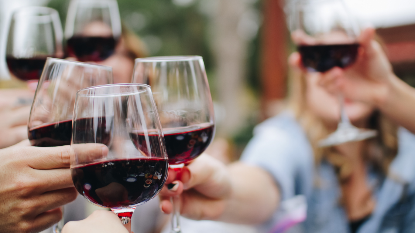 red wine cheers